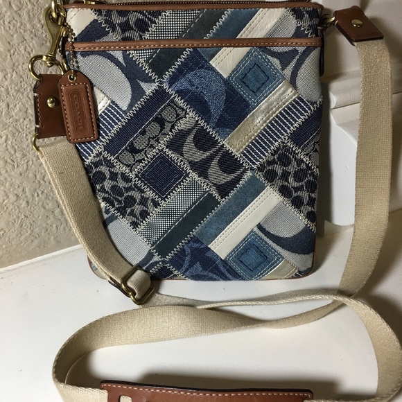 Coach cross body bag – denim patch