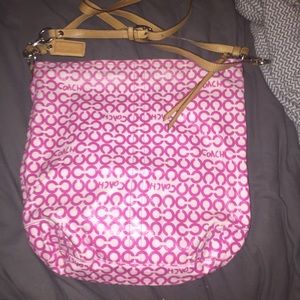 Coach Op Art Hobo/Crossbody 13341 coated canvas