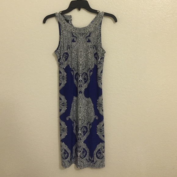 Paisley print sleeveless dress