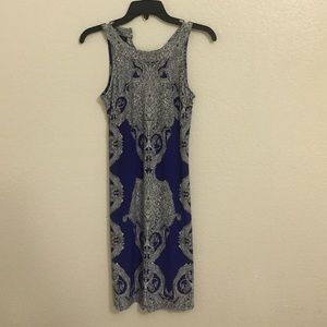 Paisley print sleeveless dress