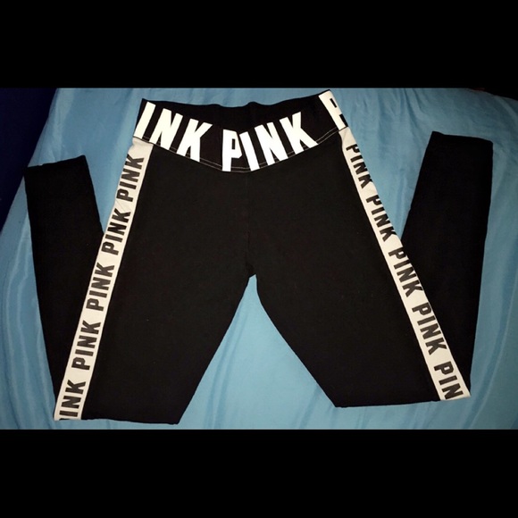 (SOLD) Pink Logo Leggings