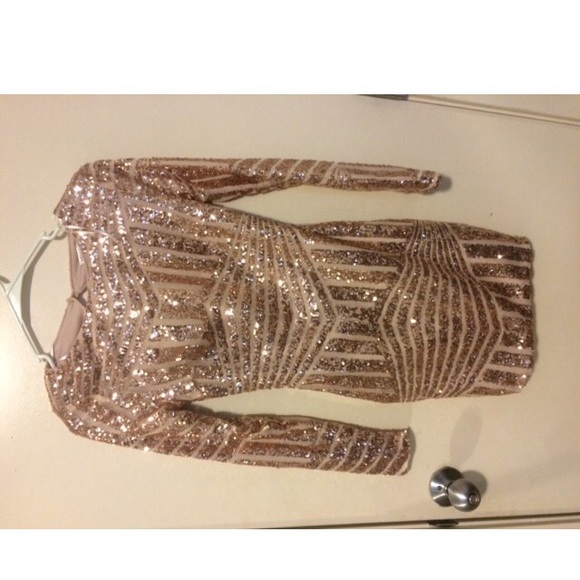 Creme sequence Dress