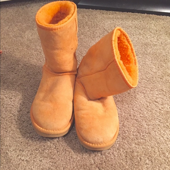 Orange UGG boots