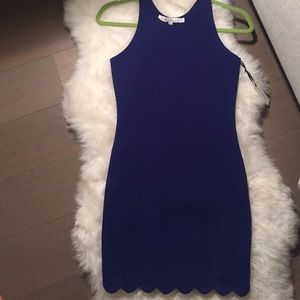 Lovers and Friends Blue scalloped dress