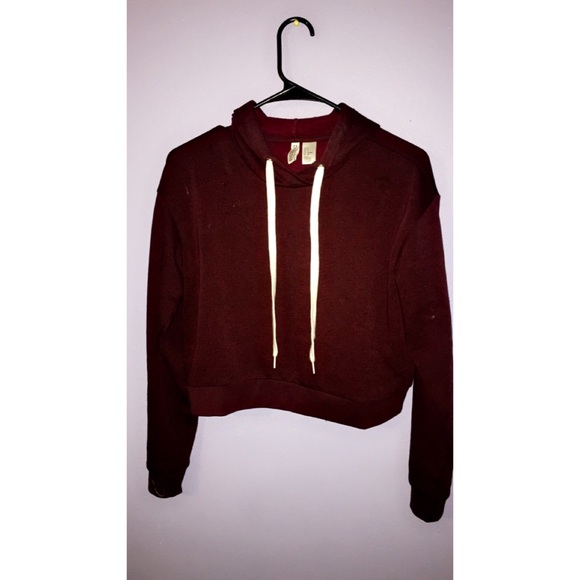H&M Half Hoodie Maroon