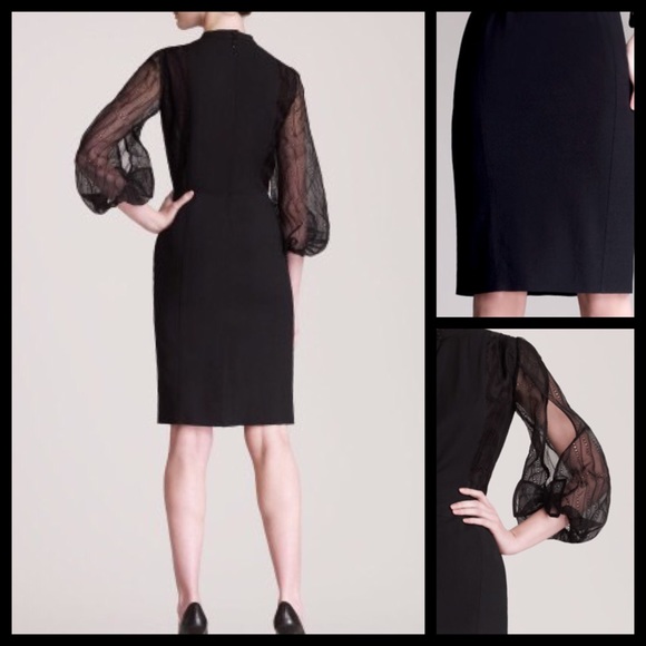 NWT FENDI BLACK TEARDROP SLEEVE DRESS - Picture 6 of 8