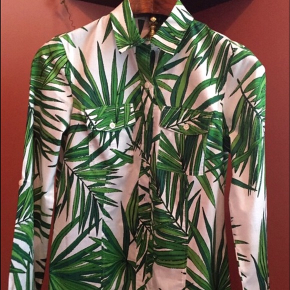 MK Long sleeve tropical blouse worn once.