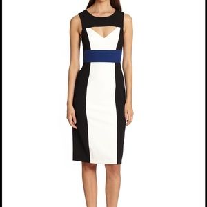 Reduced! New BCBG Maxazria cutout colorblock dress