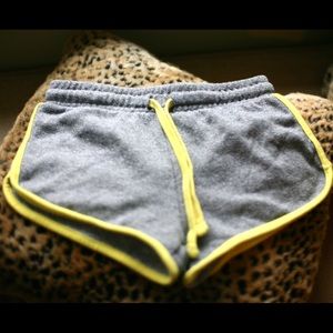 Heather Gray and Yellow Lounge Shorts