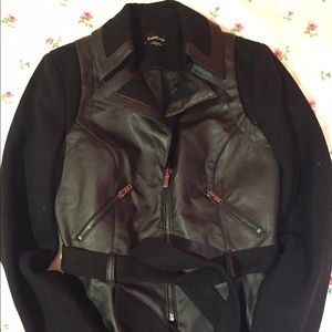 Bebe leather peplum jacket