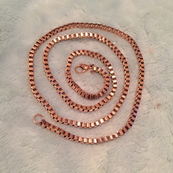 24" BOLD (ROSE GOLD) STAINLESS STEEL BOX CHAIN