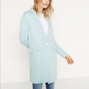 SOLD BRAND NEW! Zara Blue Linen Coat