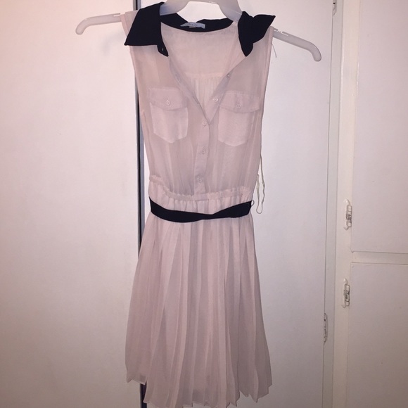 Light pink chiffon dress.
