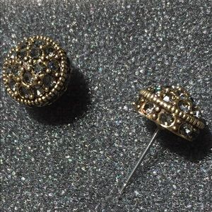 SOLD!  Heidi Daus Designer button earrings