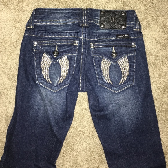 Miss Me Angel Wing Pocket Jeans - Picture 2 of 4