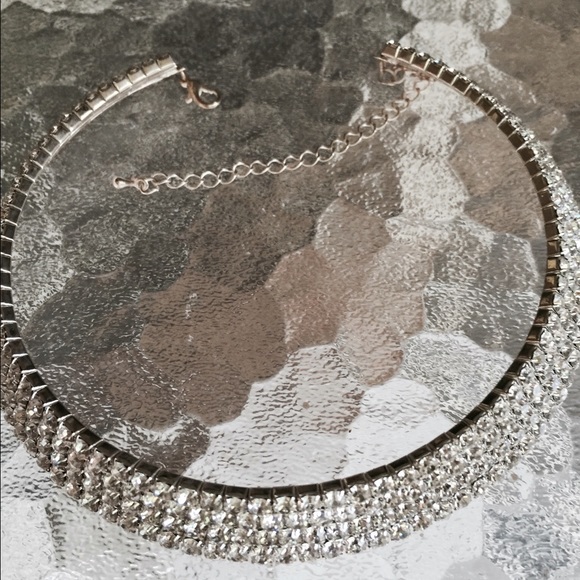 4 row Crystal Choker with extender.