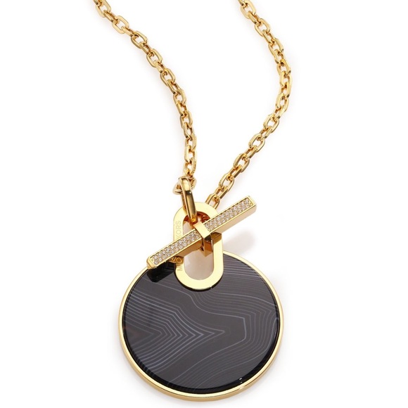 Michael Kors cityscape black disc long necklace - Picture 2 of 4