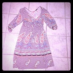 Beautiful multi colored soft silky dress