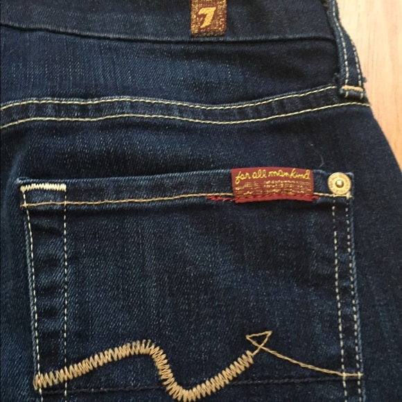 7 for all Mankind Denim - Seven for all mankind dark denim bootleg jeans 26