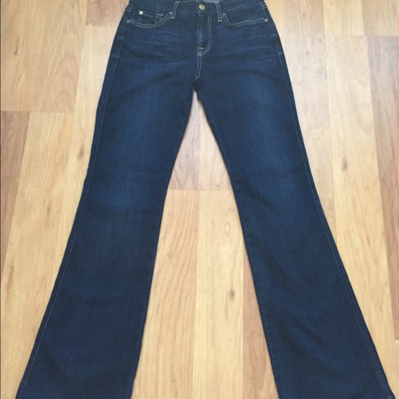 Seven for all mankind dark denim bootleg jeans 26 - Picture 2 of 4