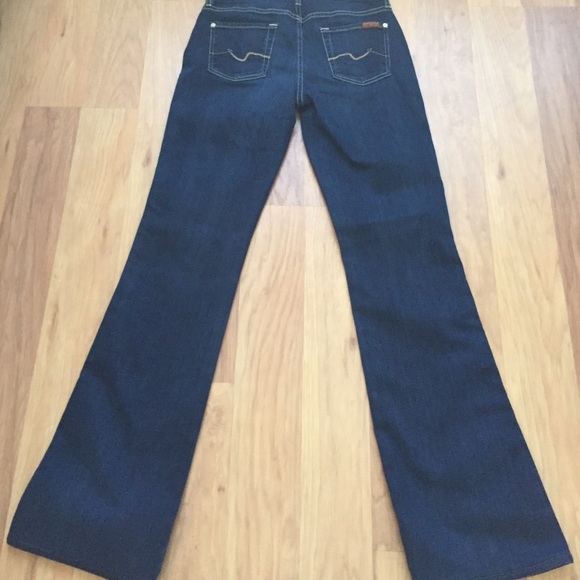Seven for all mankind dark denim bootleg jeans 26 - Picture 3 of 4
