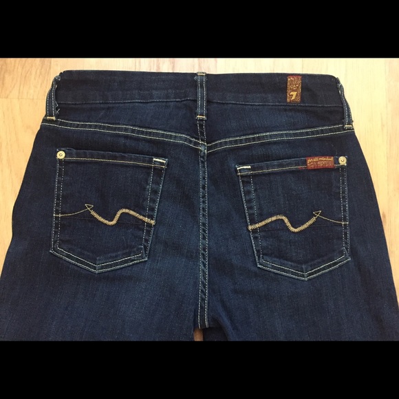 Seven for all mankind dark denim bootleg jeans 26 - Picture 4 of 4