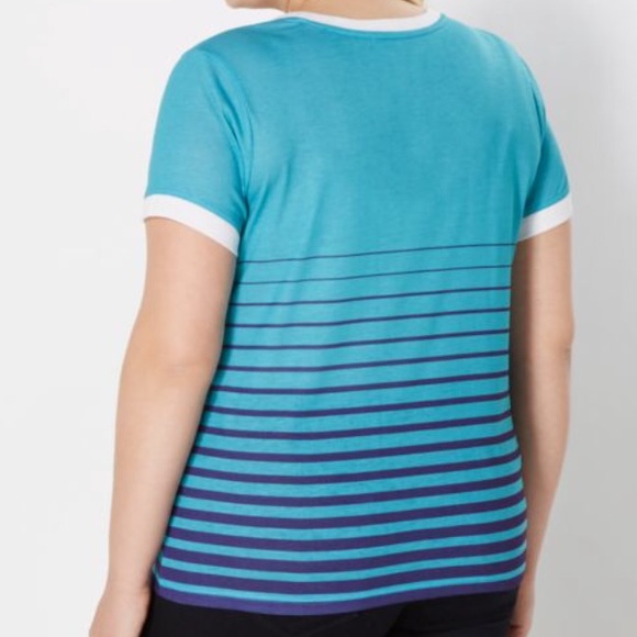 Plus Charlotte Hornets Striped Tee - Picture 3 of 3
