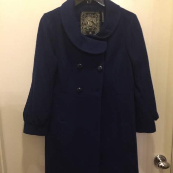 Guess navy blue pea coat