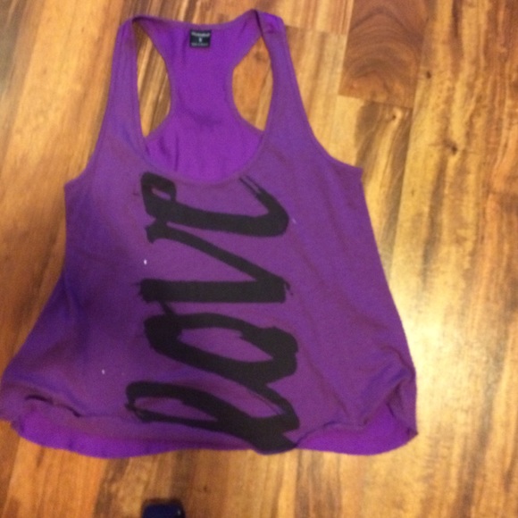 Purple love tank top