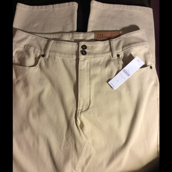 Coldwater creek knit denim jeans 14 NWT