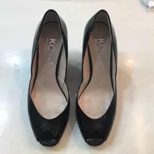 Kors Michael Kors black Patent leather wedges