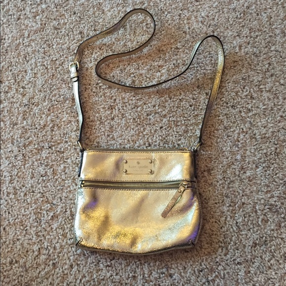 Gold Kate Spade Crossbody Purse