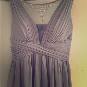Little Mistress Gray Embellish Hi- Low Dress/Gown