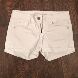 AEO White Jean Shorts