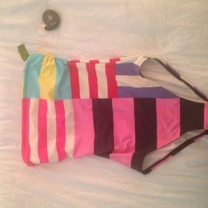 Kate Spade one piece color block bathing suit