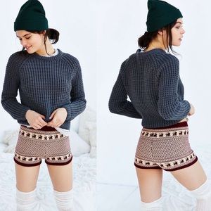Urban Outfitters Knitty Ditty Deer Shorts