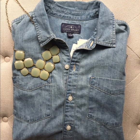 Lucky Brand Tops - Lucky Brand: denim/chambray shirt- szS