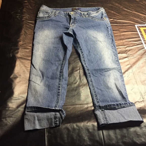 stretch jean capris size 15