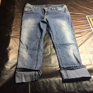 stretch jean capris size 15