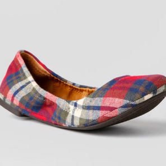 NWT Plaid Lucky Brand Emmie Flats