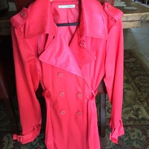 Maurice's Coral Trench Coat Size L