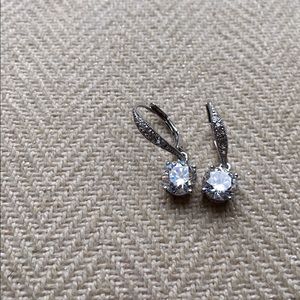 CZ drop stud earrings