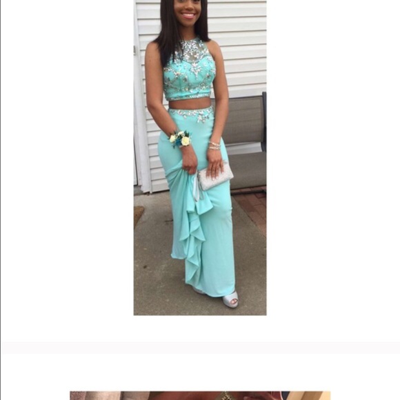 Two piece prom dress