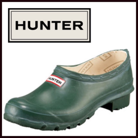 Hunter rain clogs, green