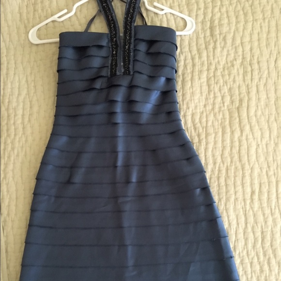 BCBG Maxazria Slate blue cocktail dress sz4