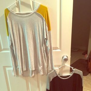 2 Old navy light weight long sleeve tees.