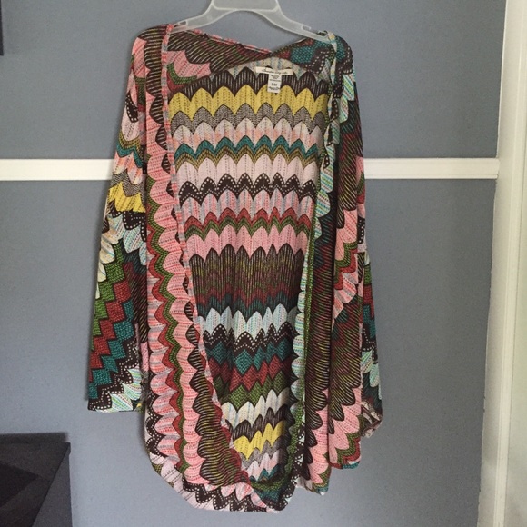 Fun, multicolored, patterned summer shawl