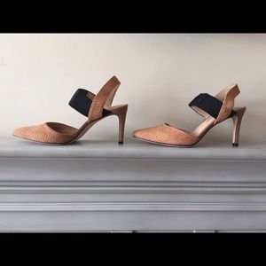 Antonio Melani tan and black pumps