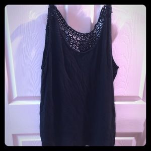 Black old navy crochet tank