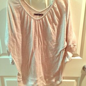 Light pink beige Maurice's shimmer blouse